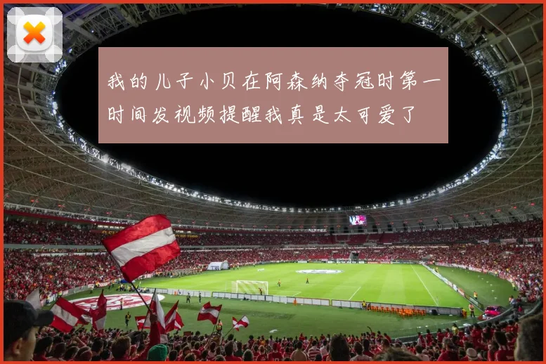 我的儿子小贝在阿森纳夺冠时第一时间发视频提醒我真是太可爱了